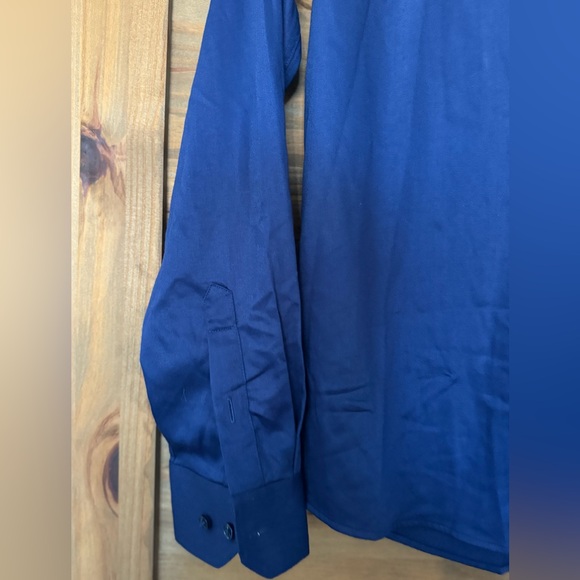 NEW O3 zoom from London Shirt Men's Button Up Long Sleeve blue Size : L - Picture 4 of 9